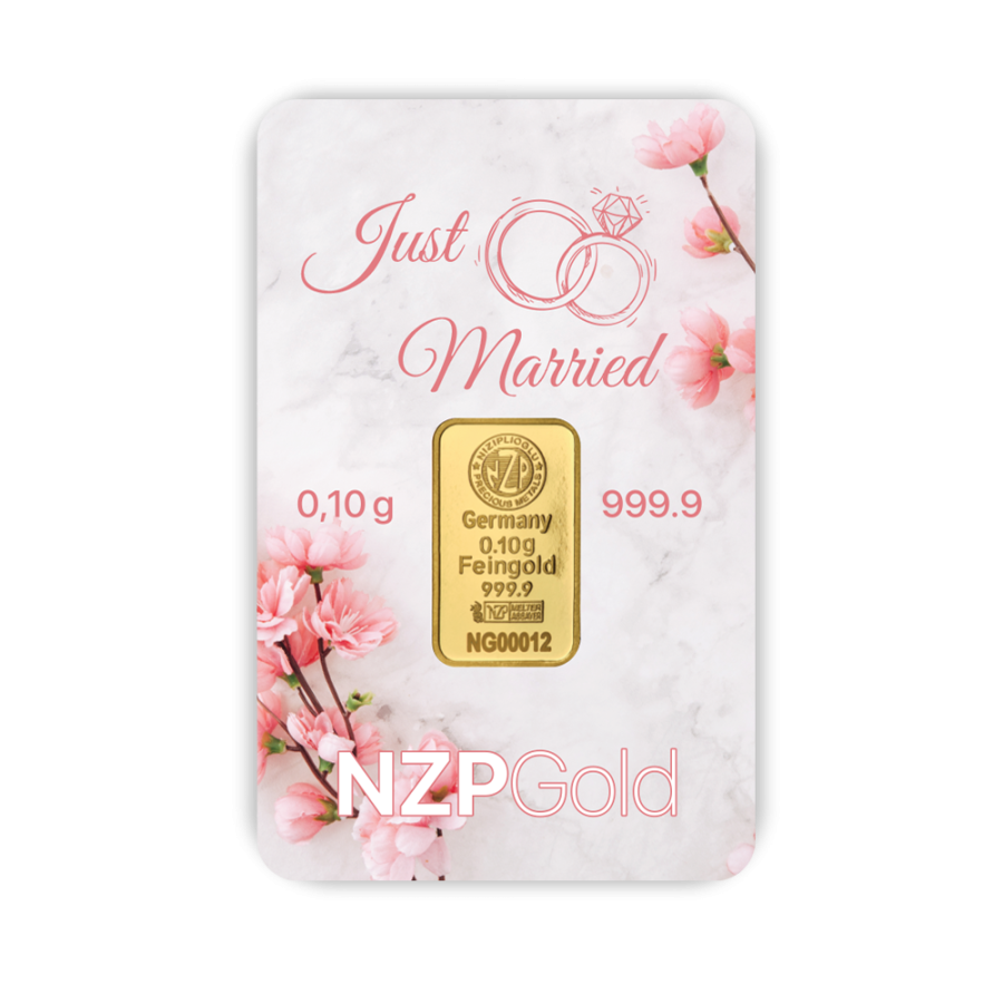 Hochzeitsgeschenke Just Married 0,10 Gramm - HOC-NZP-G010