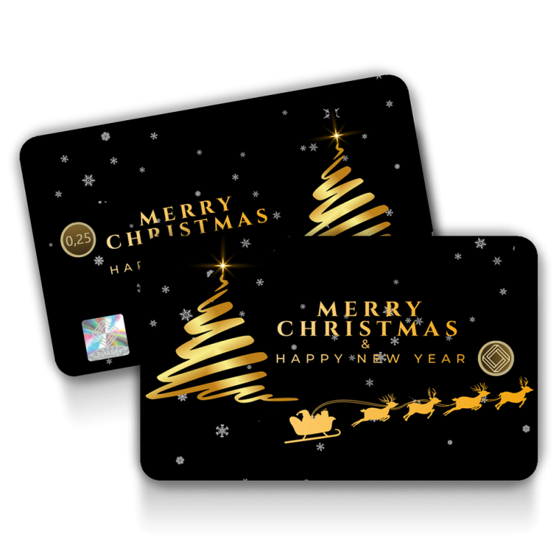Merry Christmas Geschenkkarten 0,25 Gramm 