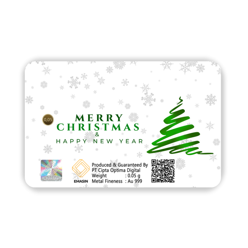 Merry Christmas Geschenkkarten 0,05 Gramm - Weihnachtskarten- Merry Christmas Geschenkkarten 0,05 Gramm - MCG-EMS-0005