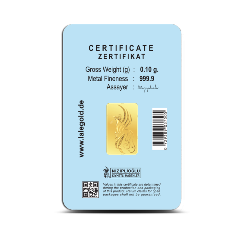 Frohe Ostern Geschenkbarren 0,10 Gramm - Frohe Ostern- Frohe Ostern Geschenkbarren 0,10 Gramm - OST-NZP-0010