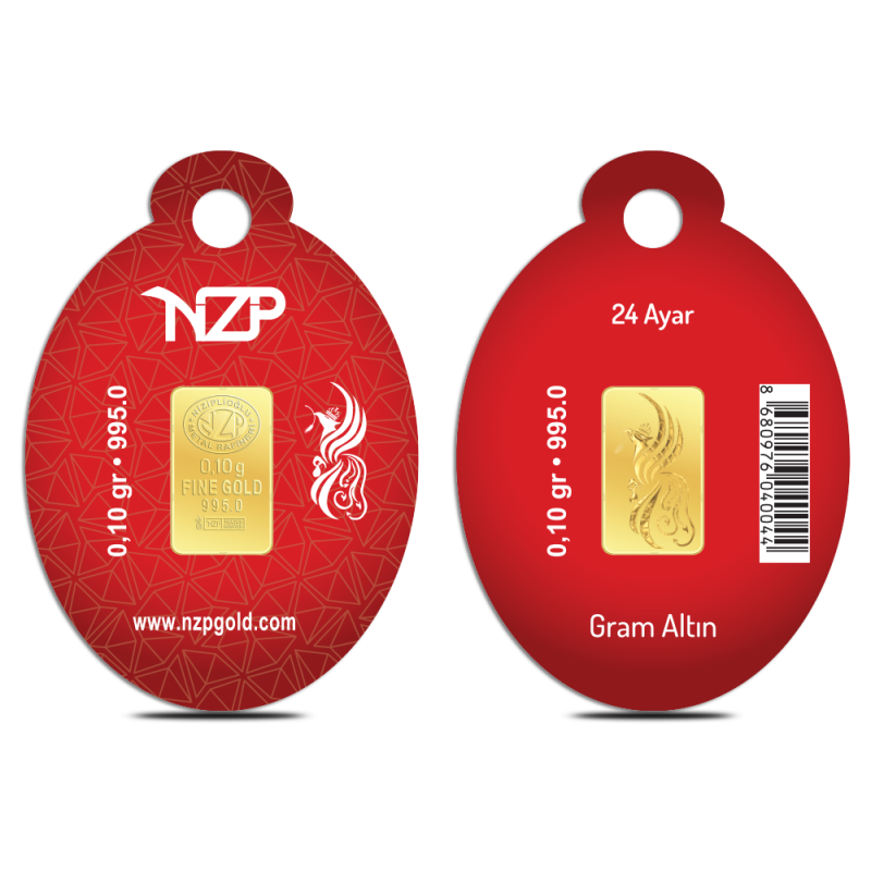 Nzp Gold Oval Blister -  Mini Goldbarren 0.10 Gramm (995 24 karat)