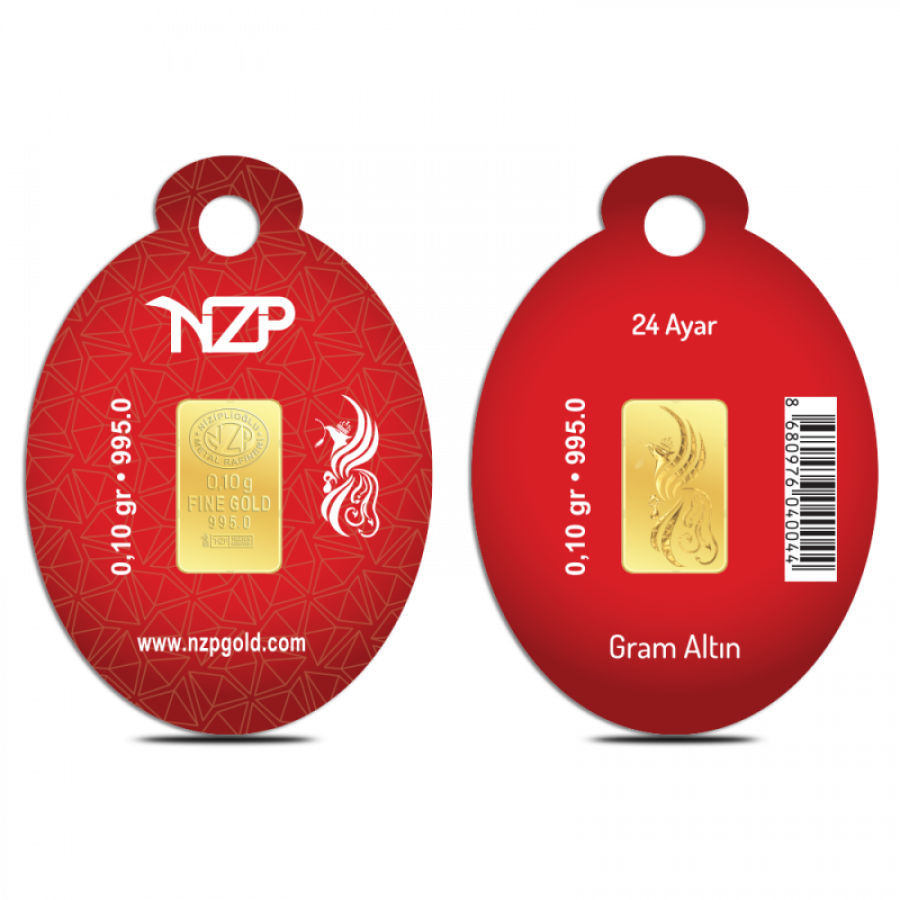 Nzp Gold Oval Blister -  Mini Goldbarren 0.10 Gramm (995 24 karat) - OVL-NZP-9510