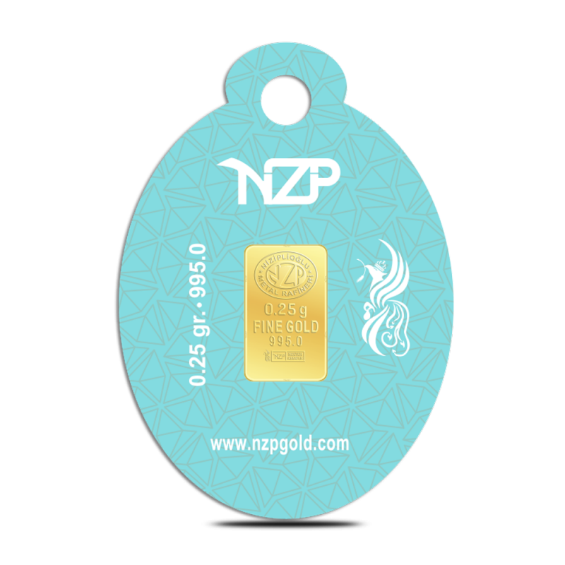Nzp Gold Oval Blister - Mini Goldbarren 0.25 Gramm (995 24 karat) - Goldbarren-NZP- Nzp Gold Oval Blister - Mini Goldbarren 0.25 Gramm (995 24 karat) - OVL-NZP-9525