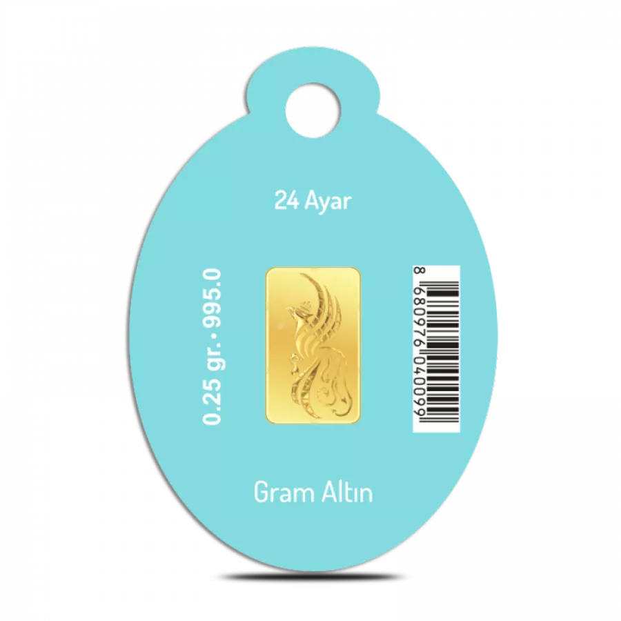 Nzp Gold Oval Blister -  Mini Goldbarren 0.25 Gramm (995 24 karat) - OVL-NZP-9525