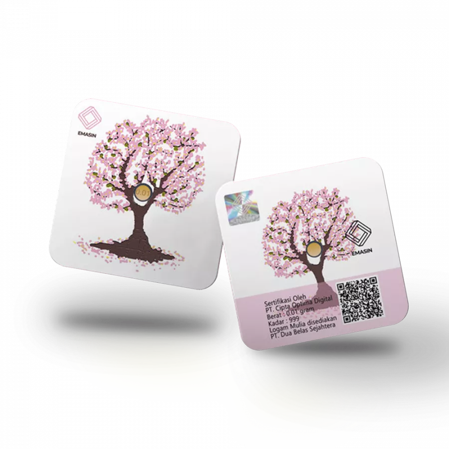 Emasin Rundform Goldbarren 0,01 Gramm Flower Series Sakura - RB-EMS-FS001