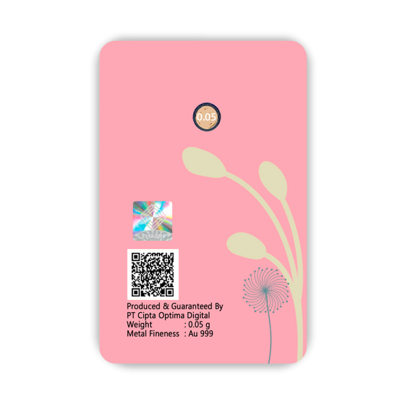 Emasin Rundform Goldbarren 0,05 Gramm Flower Series Standard