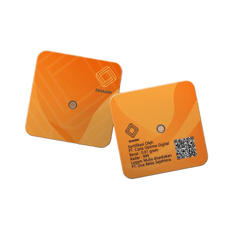 Emasin Rundform Goldbarren 0,01 Gramm Standard Orange