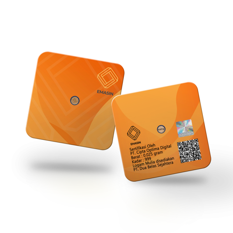 Emasin Rundform Goldbarren 0,025 Gramm Standard Orange Emasin Rundform Goldbarren 0,025 Gramm Standard Orange