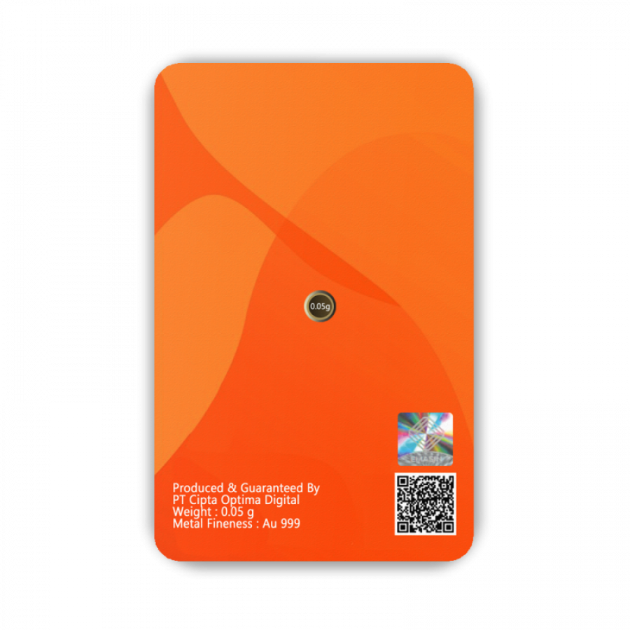 Emasin Rundform Goldbarren 0,05 Gramm Standard Orange - RB-EMS-SO005
