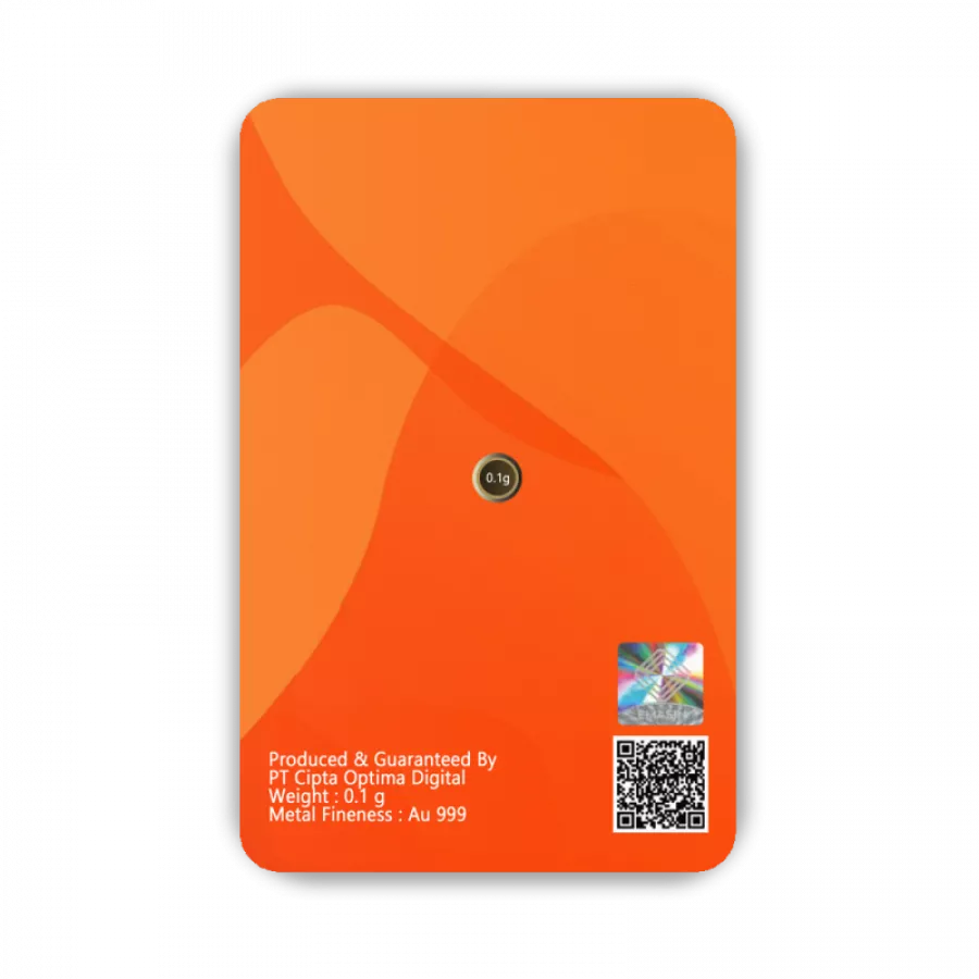 Emasin Rundform Goldbarren 0,10 Gramm Standard Orange - RB-EMS-SO010