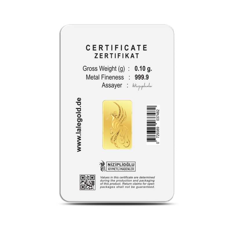 Viel Glück! Geschenkbarren 0,10 Gramm - Viel Glück- Viel Glück! Geschenkbarren 0,10 Gramm - VGK-NZP-0010