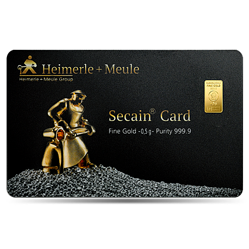 Heimerle + Meule Secain Card Goldbarren 0,5 Gramm