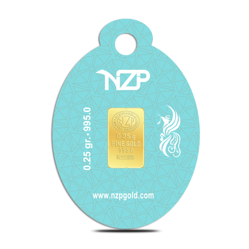 Nzp Gold Oval Blister -  Mini Goldbarren 0.25 Gramm (995 24 karat)